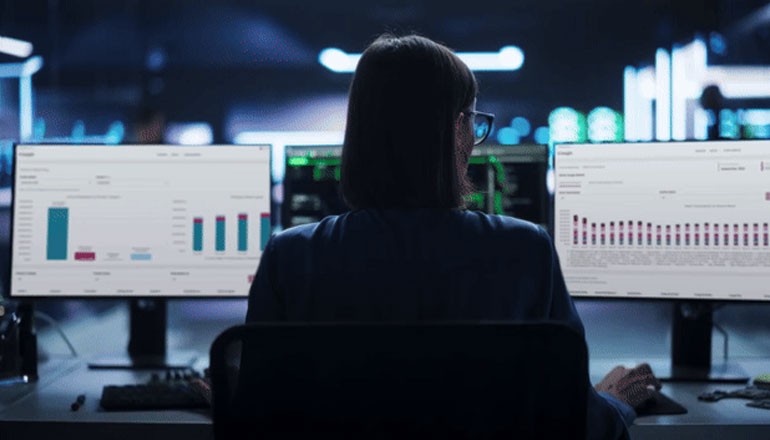woman working